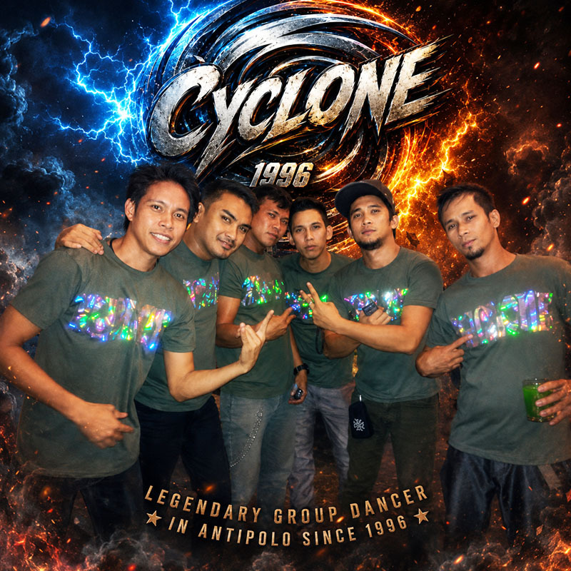 <h1>WALL OF LEGENDS</h1>
<h2>Cyclone</h2>
<h3>Year Est.: 1996</h3>
<h3>Location: Antipolo City</h3>
<h3>More Than a Dance Group, We Became Family</h3>

<h2>OUR STORY</h2>

<hr>

<p>
Some stories are written with ink.
Ours was written with sweat, sacrifice, bruises, laughter, and countless hours on the dance floor.
The story of Cyclone didn't begin with championships.
It began with a dream.
Back in 1996, after my best friend and I founded 
</p>

<hr>

<p>
After the audition, they approached me with a request I'll never forget.
"Kuya Ron, gusto naming maranasan ang sayaw sa labas ng school. Gusto naming sumabak sa street dance at barangay competitions."
</p>

<hr>

<p>
As their mentor, leader, and eventually one of their members, I took on the responsibility of rebuilding the group from the ground up. We rearranged their music, redesigned their costumes, created new concepts, developed fresh choreography, and most importantly, changed their mindset.
</p>

<hr>

<p>
Because I believed one thing:
Great dancers aren't born from talent alone. They're built through discipline, consistency, humility, and heart.
</p>

<hr>

<p>
Our journey wasn't easy.
Like every beginning, we tasted failure.
We lost competitions.
We heard criticism.
We experienced disappointment.
There were moments when the easiest choice would've been to stop.
But every loss became another rehearsal.
</p>

<hr>

<p>
Every defeat became another lesson.
Instead of asking, "Why did we lose?"
We asked,
"What can we become because of this?"
Practice became longer.
Our discipline became stronger.
</p>

<hr>

<p>
Our teamwork became deeper.
Slowly, the five young dreamers transformed into a team that people began to notice.
Then something beautiful happened.
The losses slowly turned into victories.
The victories turned into championships.
</p>

<hr>

<p>
And before we realized it, Cyclone had become one of the dance groups people looked forward to watching.
From barangay fiestas to municipal festivals...
From school events to mall competitions...
From Antipolo to neighboring towns...
We danced wherever there was a stage and wherever music called our name.
We weren't just collecting trophies.
We were collecting memories.
As the years passed, I was finally able to stand beside them—not only as their mentor but also as their teammate. We shared the same dance floor during guest performances, mall shows, exhibitions, and special events.</p>

<p>
Watching them grow from shy teenagers into confident performers became one of the greatest rewards of my life.
But like every family, life eventually called each of us toward different paths.
Some pursued higher education.
Some focused on building careers.
</p>

<hr>

<p>
Some started families.
I, too, had to temporarily leave because of work opportunities and my studies. It wasn't goodbye—it was simply another sacrifice that adulthood required.
By 2009, Cyclone had slowly stepped away from active competition.
The music became quieter.
The rehearsals became fewer.
The stages became memories.
But one thing never disappeared.
Our brotherhood.
</p>

<hr>

<p>
Even though we no longer danced together every weekend, we remained connected. Some continued dancing with different groups. Others built successful careers, raised families, or chased dreams outside the dance world.
Life changed us.
But it never separated us.
Looking back today, I realize that Cyclone's greatest achievement was never the championships.
It wasn't the trophies.
It wasn't the applause.
It wasn't even the recognition.
</p>

<hr>

<p>
Our greatest victory was becoming part of each other's lives.
We learned that failure is not the opposite of success—it is the beginning of it.
We learned that discipline beats talent when talent refuses to work.
We learned that true leaders don't create followers—they help others discover the leader within themselves.
And above all, we learned that the strongest teams are not held together by medals.
They are held together by trust, respect, loyalty, and love.
</p>

<hr>

<p>
Today, when people remember Cyclone, they often remember the performances, the energy, and the championships.
But when I remember Cyclone...
I remember five young teenagers who simply wanted a chance.
A chance to dance beyond their school walls.
A chance to believe in themselves.
A chance that eventually became a legacy.
</p>

<hr>

<p>
More than two decades have passed, yet whenever we meet, it never feels like time has gone by.
Because once you've shared dreams, failures, victories, and countless rehearsals together...
You become more than teammates.
You become family.
And that is the greatest title Cyclone will ever have.
The trophies may have gathered dust.
</p>

<hr>

<p>
The music may have faded.
The stages may have changed.
</p>

<hr>

<p>
But the legacy of Cyclone—and the brotherhood we built—will continue to inspire long after the final song has ended.
Once a Cyclone... Always a Cyclone.
I think one line perfectly captures our group's legacy:
<p>

<hr>

<h2>"We didn't build champions first—we built character. The championships simply followed."</h2>

<hr>

