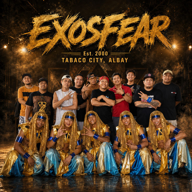 <h1>WALL OF LEGENDS</h1>
<h2>EXOSFEAR</h2>
<h3>EST. 2000</h3>
<h3>TABACO CITY, ALBAY</h3>

<p>
We are more than just a dance group—we are a family.
</p>
<hr>
<p>
Through every beat, every struggle, every victory, and every chapter of our journey, we grow together. We move with one heart, one goal, and one spirit. No matter how far life takes us or how many years pass, we remain united as one.
</p>
<hr>
<p>
Our journey continues to this day, carrying with us the memories, friendships, passion, and legacy that brought us here. Generations may change, but the bond remains.
</p>

<hr>

<h2>We unite as one.</h2>

<h2>We stand as one.</h2>

<h2>We move as one.</h2>

<hr>

<p>
And as long as we are alive, the spirit of EXOSFEAR will never fade.
</p>

<hr>
<h2>MOTTO</h2>

<hr>

<p>
" The veterans of today is the veterans of tomorrow"
</p>

<hr>
